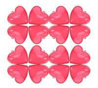 OKUMEYR 25 Pièces Boîte en Plastique de Cœur, Boîte Présent Cœur Rouge, à Remplir, Plastique, Surface Lisse, Entretien Facile, Saint-valentin et Fête Romantique