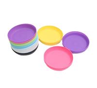 OKUMEYR 25pièces Soucoupes Plastique pour Pots de Fleurs Rondes Résistantes aux Chocs et Soleil pour Jardinage Intérieur et Extérieur Plusieurs Styles