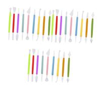 OKUMEYR 27pièces Outils De Décoration De Gâteaux Plastique à Double Extrémité Kit De Sculptures Fondant pour Pâtisserie Et