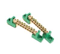 OKUMEYR 2pièces Kit De Barres De Terre Cuivre Avec Bornes Pour Borniers Et Distributions Électriques