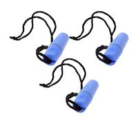 OKUMEYR 3 Pièces Bouteille de Rangement Portable pour Kayak en Plastique Transparent Bleu avec Corps Moulé, Couvercle Vissé Étanche, pour Snorkeling et Camping