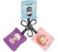 OKUMEYR 3 pièces Porte-clés avec Lingettes de Nettoyage pour Lunettes et Écrans Chiffon Doux Antirayures pour Verres Miroir et Téléphone Lot de Motifs Garçon Petite Princesse Petite Fille