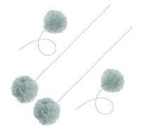 OKUMEYR 4 Pièces Balle Suspendu pour Chat avec Clochette en Peluche pour Exercice et Protection des Meubles, Compatible Griffoir et Porte, 9.06x1.77x1.77in