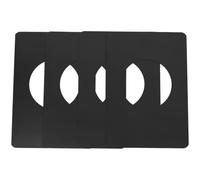 OKUMEYR 4 Pièces Kit de Réparation de Porte Plaque de Remplissage de Trou Poignée de Porte en Acier Inoxydable Noir Plaque de Fixation pour Serrure en Bois Stabilité Renforcée