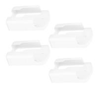OKUMEYR 4 Pièces Support Mural pour Télécommande en Plastique Blanc Adhésif Puissant, Installation sans Perçage, Design Moderne et Minimaliste pour Salon ou Bureau