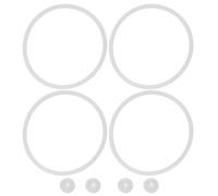OKUMEYR 4 Sets D'anneaux en Silicone Blanc pour Joint D'étanchéité de Boîte Alimentaire, Compatibles Universellement, Faciles à Nettoyer, Adaptés aux Étudiants et Travailleurs de Bureau