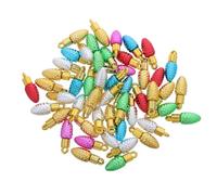 OKUMEYR 50 Pièces Pendentifs en Plastique pour Décoration de Noël, Accessoires pour Création de Bijoux et Décorations de Village de Noël, pour Fêtes et Ateliers Créatifs Couleur Aléatoire