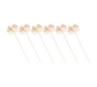 OKUMEYR 6 Bâtonnets de Diffuseur en Rotin Blanc pour Huiles Essentielles, Diffusion Aromatique, Décoration Maison Élégante, pour Bureau ou Hôtel