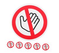 OKUMEYR 6 pièces Lot de Autocollants Sécurité Ne Toucher Haute Visibilité pour Machines Étiquettes Adhésives Avertissement Prévention Accidents Panneaux Consigne Sécurité Industriels