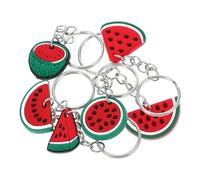OKUMEYR 6 Pièces Porte-clés Pendentif Pastèque Mignon en Pvc Rouge | Joli Déc de Pte-clés, Pendentif Pte-clés Fruits, pour Carnivals et Treasure Box Prizes