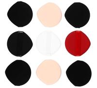 OKUMEYR 9pcs Bouffées Cosmétiques en Polyester et Éponge pour Poudre Visage et Miel, Lavables, Utilisables Humide et Sec pour Maquillage
