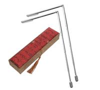 OKUMEYR Baguettes de Sourcier en Acier Inoxydable Outil de Radiesthésie Flexible et Détachable Détection D'eau et Feng Shui Kit Portatif Usage Professionnel et Particulier