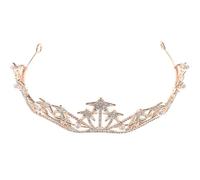 OKUMEYR Bandeau Couronne de Mariée Doré Fait Main, Accessoire Cheveux Étoiles Délicates, Tiare Mariage pour Cérémonie, Ornement Cheveux Femme pour Fête et Photographie, Couvre-chef Mode