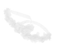OKUMEYR Bandeau pour Garçon et Filles 2 Pièces Blanc en Tissu Élastique Confortable Décoration Fleurie pour Filles -nés Accessoire Cheveux Charmant