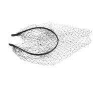 OKUMEYR Bandeau Voile de Mariée en Tulle Noir avec Strass Blancs Accessoire pour Cheveux Femme Coiffe de Banquet Élégante Bibi en Maille Voile pour Mariages Cocktails et Occasions