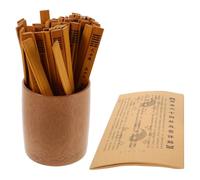 OKUMEYR Bâtonnets Divinatoires Chinois, Outil de Divination en Bambou, Kaki, Portable, Collection Complète de 64 Hexagrammes, pour Classes et Écoles, Apprentissage du Yi Jing