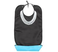OKUMEYR Bavoir Imperméable pour Adultes, Protection Résistante à L'usure en Satin et Pu, Portable et Indéformable, Personnes Âgées Aidants à Domicile