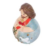 OKUMEYR Boîte à Souvenirs de Confirmation avec Statue de Prêtre Résine Sculpture Catholique Décorative Coffret de Prière Pratique et Ornement Religieux pour Table Chrétienne Homme