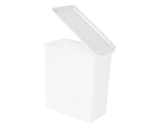 OKUMEYR Boîte de Rangement pour Lessive Couvercle, Compartiment D'organisation en Plastique Solide, Grosse Capacité, Accessoire Buanderie Gain de Place Blanc