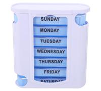 OKUMEYR Boîte Pilules Portable Jours avec Compartiments Journaliers Organiseur Pratique pour Rangement et Distribution de Médicaments Hebdomadaire Pilulier Semainier Compact et Facile à