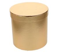 OKUMEYR Boîtes Rondes pour Fleurs Dorées Couvercle, Mini Jardinière en Carton, Emballage Présent pour Bouquets, Coffret Cylindre Petite Taille, Décoration Mariage et Événements