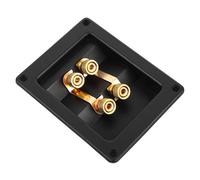 OKUMEYR Boîtier de Jonction pour Haut-parleurs 4 Positions, Plastique Robuste, Connecteur de Câble Coaxial, Boîte de Connexion pour Projet Audio Hifi, Usage Intérieur et Extérieur,