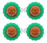 OKUMEYR Bonbon Chat Naturel à l'herbe à Chat 4pcs Couverture Transparente Stimule la Faim et Offre Une Énergie Ludique