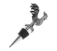 OKUMEYR Bouchon à vin coq en métal accessoires pour cocktails Bouchon de bouteille à vide liqueur couler le bec animalier Grey
