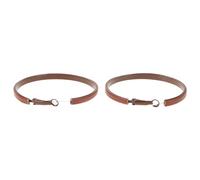 OKUMEYR Boucles D’Oreilles Créoles en Similicuir Marron Grandes Boucles Pendantes Bohèmes Manchettes Légères en Alliage Style pour Femmes Anniversaires et Soirées