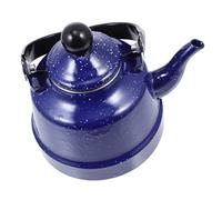 OKUMEYR Bouilloire En Émail Rétro 1,7 l Bleu à Pois Résistant à La Chaleur Poignée Froide Théière Pour Cuisinière Usage Domestique Et Salon De Thé