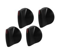 OKUMEYR Bouton Plaque de Cuisson en Plastique Noir pour Cuisinière à Gaz, Remplacement du Bouton de Commande Sûr et Fiable, Lot de 2 Paires pour Brûleurs à Gaz et Poêles Charbon