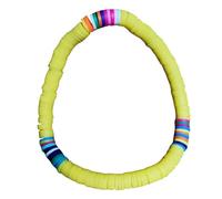 OKUMEYR Bracelet Couple Argile Polymère Bracelet Amour Étanche Design Doux avec Corde Élastique Accessoire Mode pour Femmes et Couples Jaune