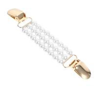 OKUMEYR Broche à Pince pour Pull et Châle Femme Épingle à Châle Blanche Perles Pince à Foulard Rétro pour Cardigan et Chemise Accessoire Vestimentaire Élégant et Fonctionnel