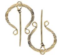 OKUMEYR Broche Viking Médiévale Vintage en Alliage Or, Épingle Annulaire pour Châle ou Cape, Accessoire de Costume Femme, Lot de 2 Pièces, Style Nordique