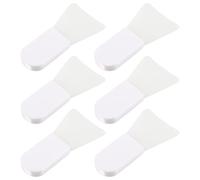OKUMEYR Brosse à Masque en Silicone Blanc 6 Pièces pour Nettoyage Visage Doux, Outil Portable pour Appliquer Masque de Boue