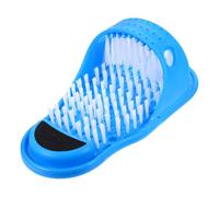 OKUMEYR Brosse de Pied à Ventouses Bleue, Pantoufles Multifonctions avec Coussinets Nettoyants, Masseur de Pieds Anti-peau Morte, Accessoire Salle de Bain pour Relaxation et Soin