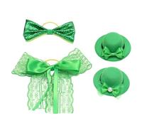 OKUMEYR Chapeaux De Bouteille De Vin Décoratifs Saint-Patrick 4pcs Accessoires Bowknot Nœuds Ornements De Bouteille De Fête
