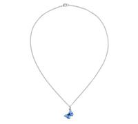 OKUMEYR Collier Femme Bleu Acier Inoxydable Pendentif Élégant Ras Cou Chaîne Délicate et Créative pour Fête et Quotidien