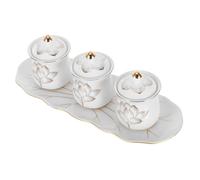 OKUMEYR Coupe D’Offrande en Céramique Blanche Motif Lotus Doré - Bol Bouddhique pour Offrandes à Domicile - Coupe de Prière Résistante aux Chocs Taille Pratique pour Rituel Spirituel