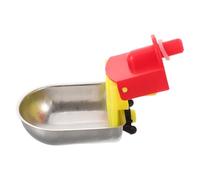 OKUMEYR Coupe Professionnelle pour volaille, Tasses d'eau pour Poulets, Acier Inoxydable Argent, Plastique, hygiénique, réduction de la Transmission des Maladies, pour Quail, coop