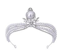 OKUMEYR Couronne de Diadème de mariage en argent avec verre et d'imitation, résistante à l'usure pour bal de promo et fête spéciale, pour femmes