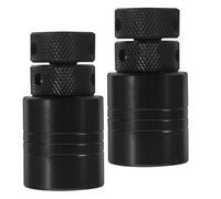 OKUMEYR Coussinets de Cric à Vis Réglables 3 T en Acier Noir, Design Tête Plate, Haute Capacité de Charge, Lot de 2 Pièces pour Levage et Protection D'équipement