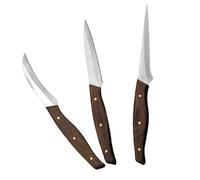 OKUMEYR Couteaux de Sculpture de Fruits 3 Pièces, Acier Inoxydable, Manches Ergonomiques Antidérapants, Kit de Découpe Précis pour Fruits et Légumes, Ustensile Cuisine Polyvalent pour