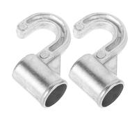 OKUMEYR Crochets de Rangement en Alliage D'aluminium 2pcs, Support de Canne Épais, Fixation Murale Facile pour Placard, Accessoire Polyvalent pour Organiser Vêtements et Ustensiles