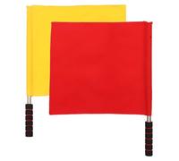 OKUMEYR Drapeaux de Signalisation Manuelle pour Arbitre de Match Rugby et Entraînement, Lot de 2 Pièces en Polyester Poignée Antidérapante, Faciles à Transporter