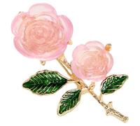 OKUMEYR Épingle Fleur en Alliage Rose Élégante Cristaux pour Femmes, Accessoire de Costume Raffiné, pour Fête D'anniversaire ou Rassemblement D'entreprise
