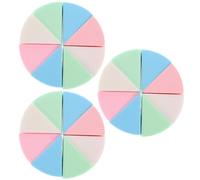 OKUMEYR Éponge à Maquillage Triangulaire en Latex Réutilisable Lot de 3 pour Application Uniforme de Poudre pour Maquillage Sec et Humide