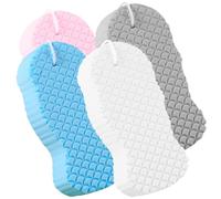 OKUMEYR Éponges de Bain Motif Écaille Bébé Confortables Lot de 4 en Éponge Résistante à L'usure pour Gommage Corporel Doux et Nettoyage