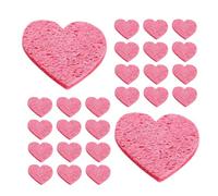 OKUMEYR Éponges Visage Comprimées en Cellulose Expansion à L'eau Forme Cœur Rose Lot de 50 Accessoires de Voyage pour Peau Sensible pour Femmes