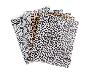 OKUMEYR Film de Transfert Thermique Léopard Pu 5 Feuilles Imperméable Facile à Découper pour Polyester et Chaussures pour Casquettes de Baseball et DIY